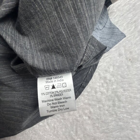 Free Planet Mens 3X Big & Tall Black/Gray Short-Sleeve Button-Up Shirt New $56 - Picture 6 of 10